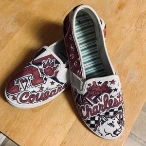 College of Charleston Custom Handpainted Shoes 7